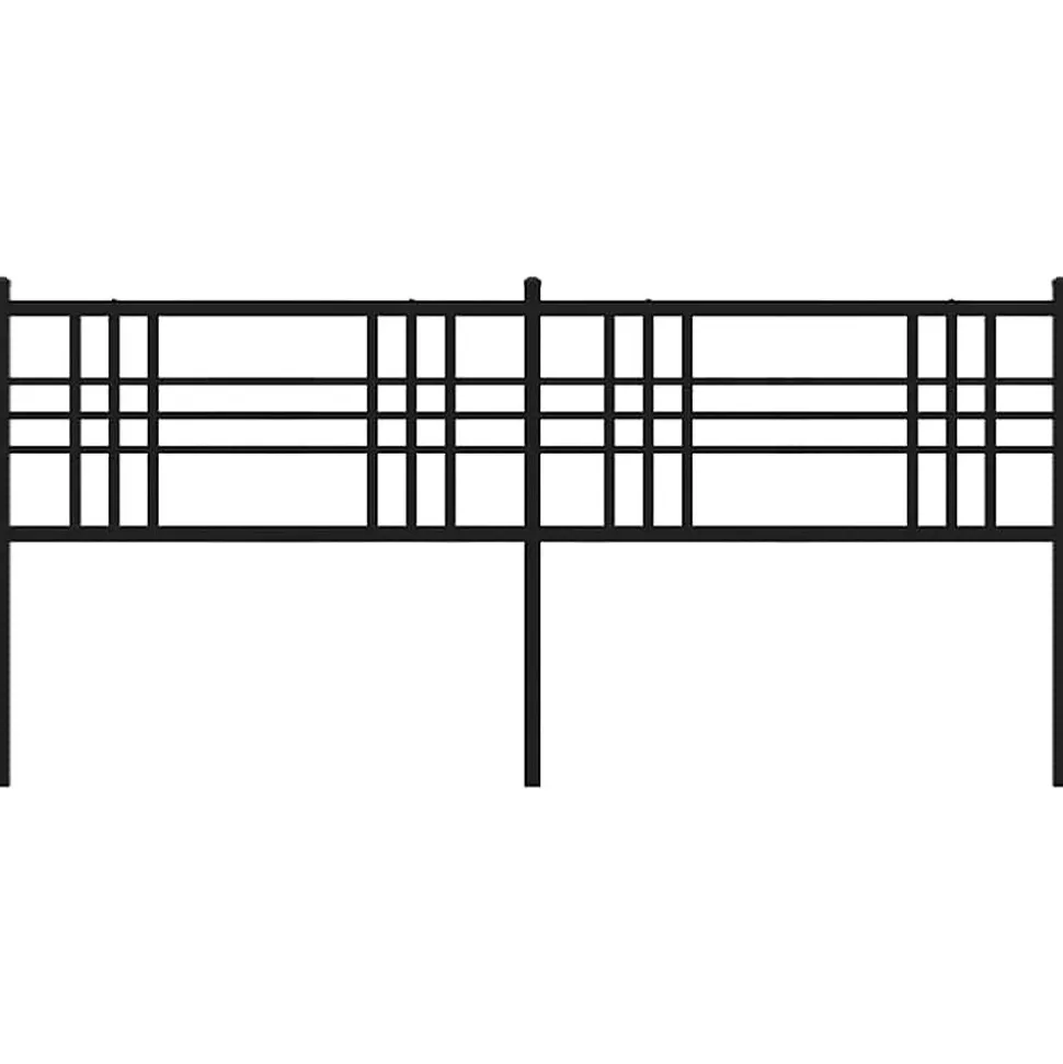 Tête de lit de remplacement métal noir 200 cm vidaXL