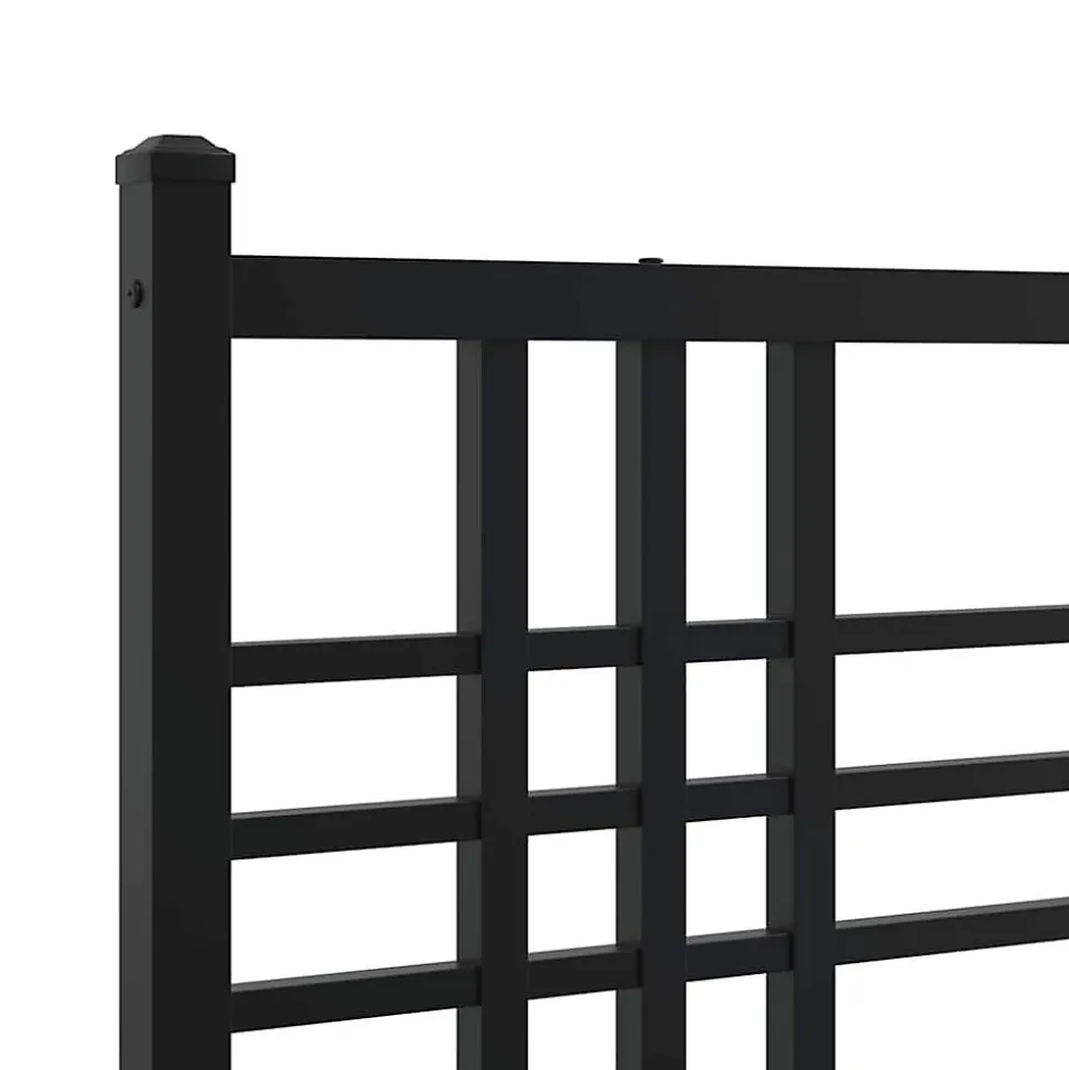 Tête de lit de remplacement métal noir 200 cm vidaXL