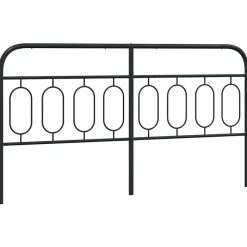 Tête de lit de remplacement métal noir 193 cm vidaXL