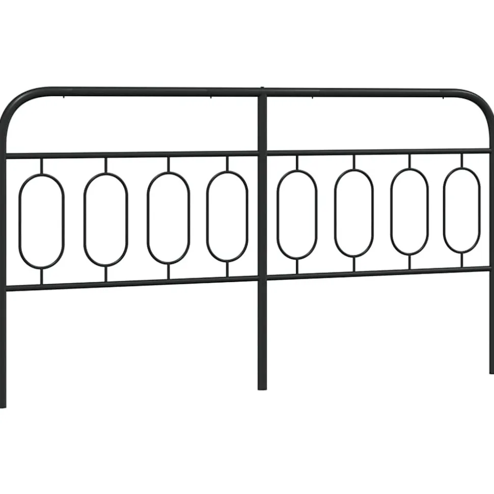Tête de lit de remplacement métal noir 193 cm vidaXL