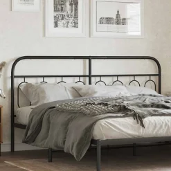 Tête de lit de remplacement métal noir 193 cm vidaXL