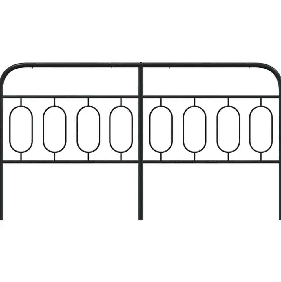 Tête de lit de remplacement métal noir 193 cm vidaXL