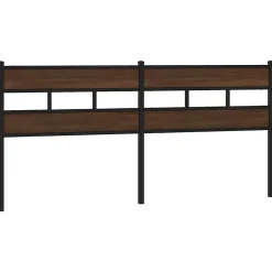 Tête de lit de remplacement chêne marron 200 cm acier et bois d'ingénierie vidaXL