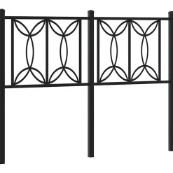 Tête de lit de remplacement métal noir 120 cm vidaXL