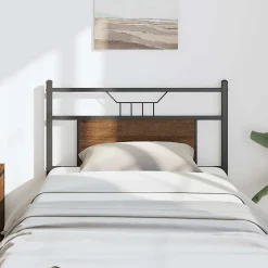Tête de lit de remplacement chêne marron 80 cm bois d'ingénierie et acier vidaXL