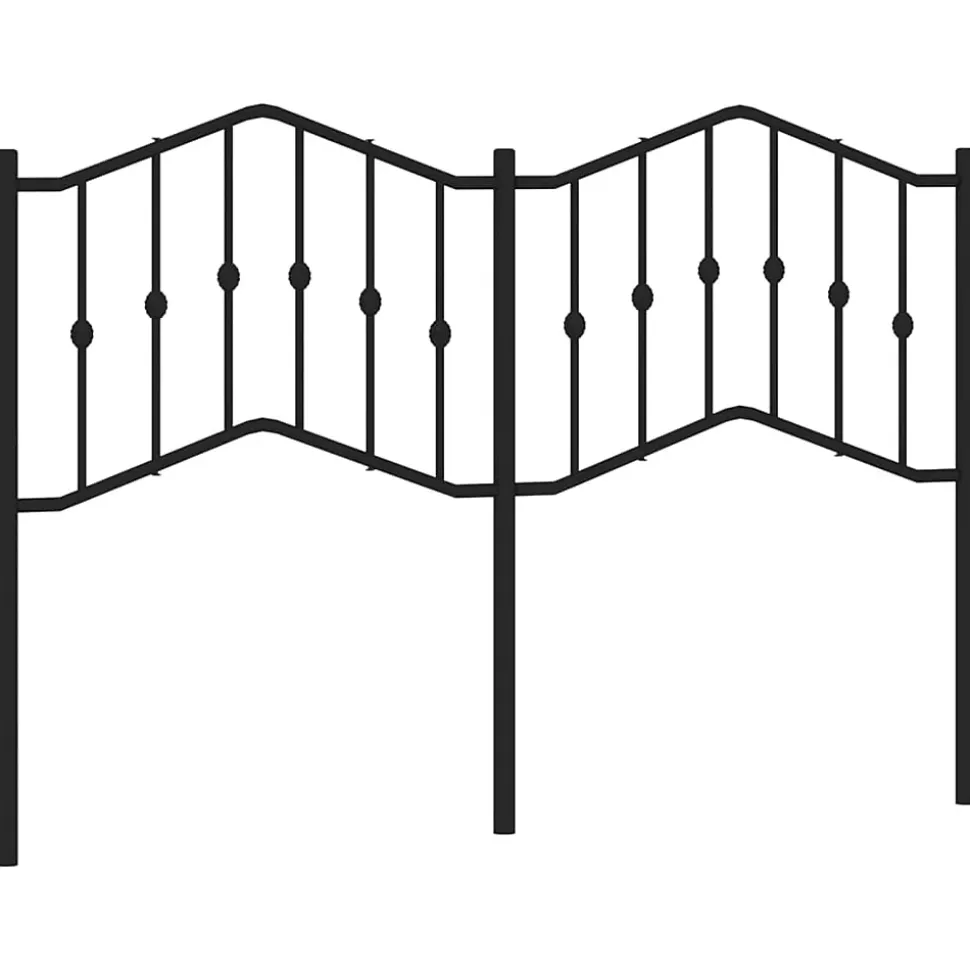 Tête de lit de remplacement métal noir 140 cm vidaXL
