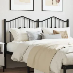 Tête de lit de remplacement métal noir 140 cm vidaXL