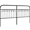 Tête de lit de remplacement métal noir 180 cm vidaXL