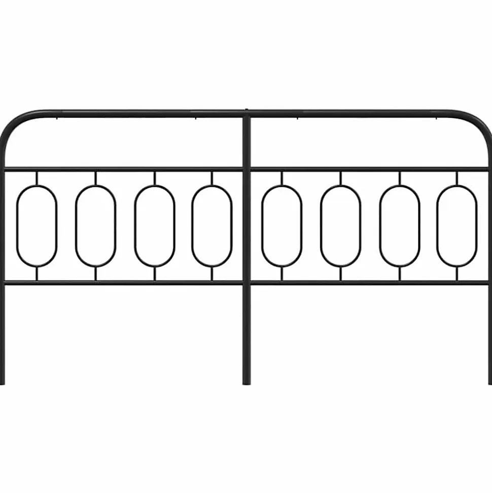 Tête de lit de remplacement métal noir 160 cm vidaXL
