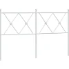 Tête de lit de remplacement métal blanc 137 cm vidaXL