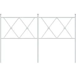 Tête de lit de remplacement métal blanc 137 cm vidaXL