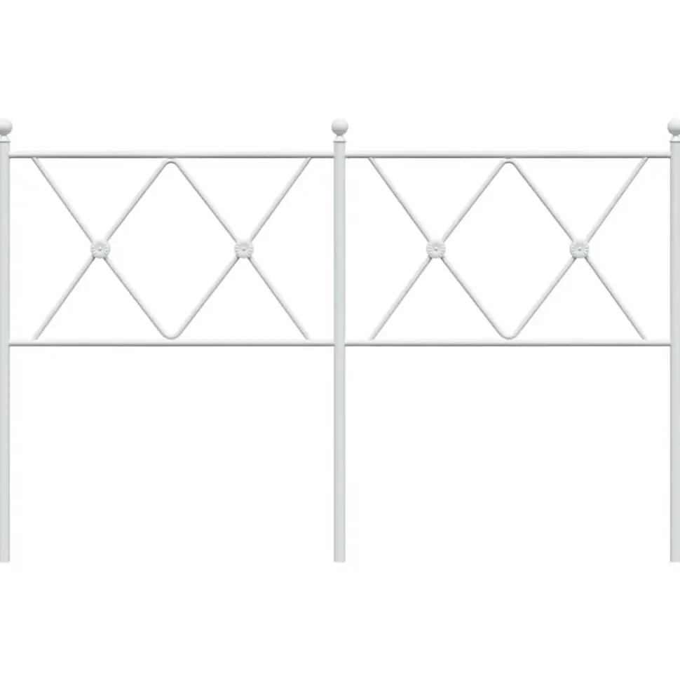 Tête de lit de remplacement métal blanc 137 cm vidaXL