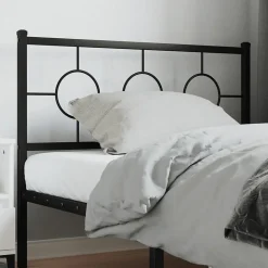 Tête de lit de remplacement métal noir 107 cm vidaXL