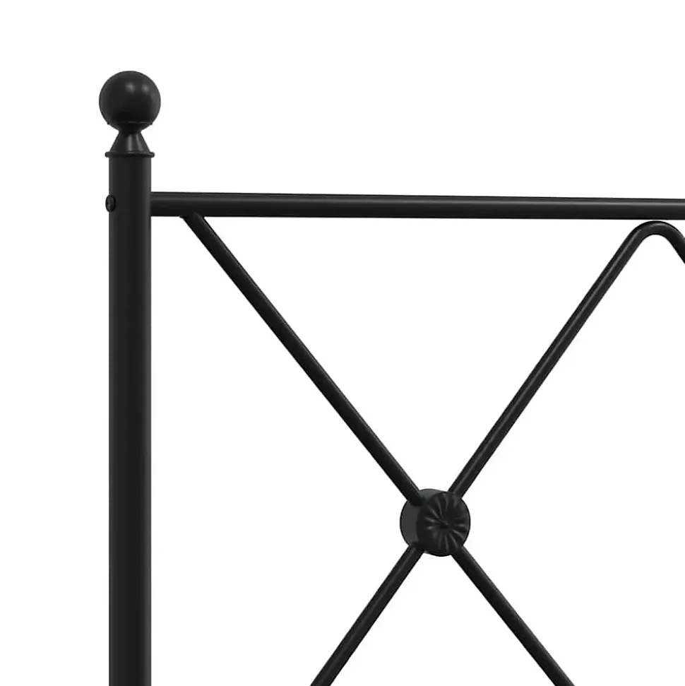 Tête de lit de remplacement métal noir 200 cm vidaXL