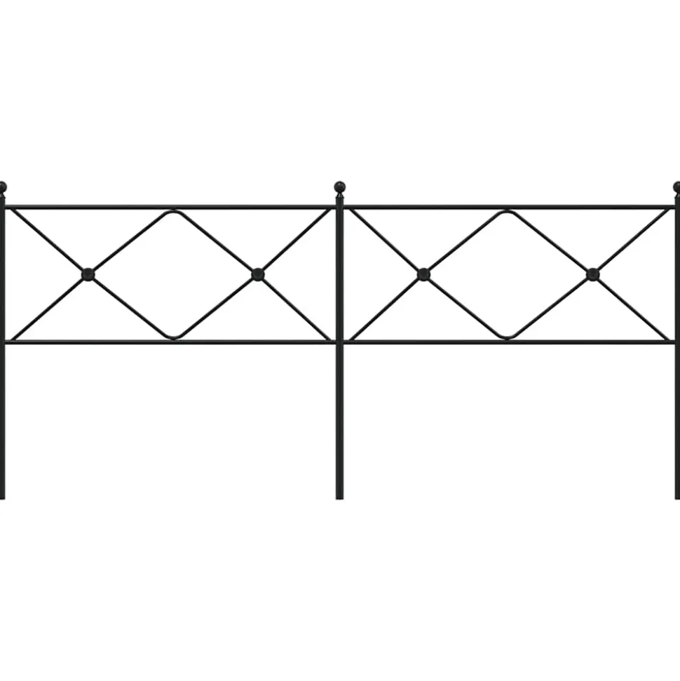 Tête de lit de remplacement métal noir 200 cm vidaXL