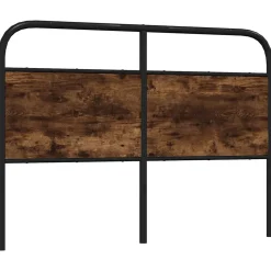 Tête de lit de remplacement chêne fumé 135 cm acier et bois d'ingénierie vidaXL