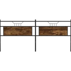 Tête de lit de remplacement chêne fumé 193 cm bois d'ingénierie et acier vidaXL
