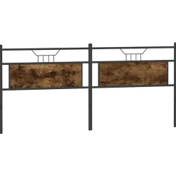 Tête de lit de remplacement chêne fumé 193 cm bois d'ingénierie et acier vidaXL