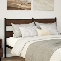 Tête de lit de remplacement chêne marron 135 cm acier et bois d'ingénierie vidaXL