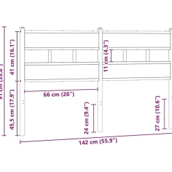 Tête de lit de remplacement chêne marron 135 cm acier et bois d'ingénierie vidaXL