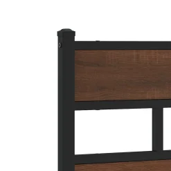 Tête de lit de remplacement chêne marron 135 cm acier et bois d'ingénierie vidaXL