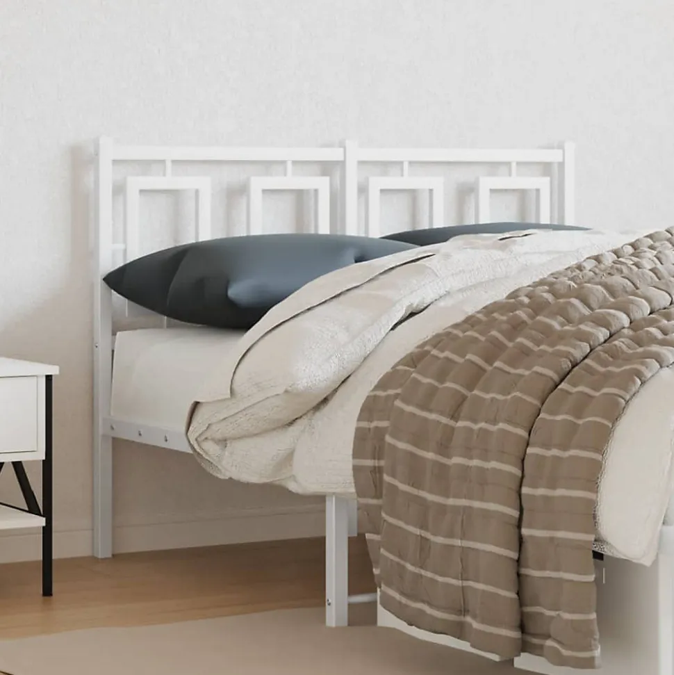 Tête de lit de remplacement métal blanc 120 cm vidaXL