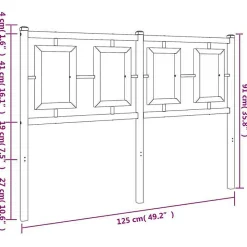 Tête de lit de remplacement métal blanc 120 cm vidaXL