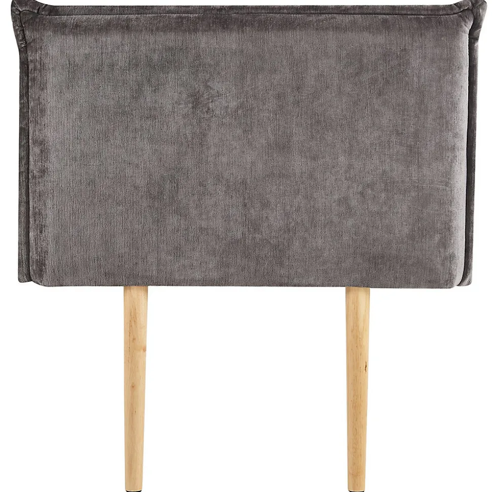 Tête de lit DELMO 90 sur pieds, en tissu - Gris