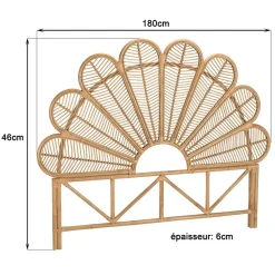 Tête de lit demi-lune 140/160cm 