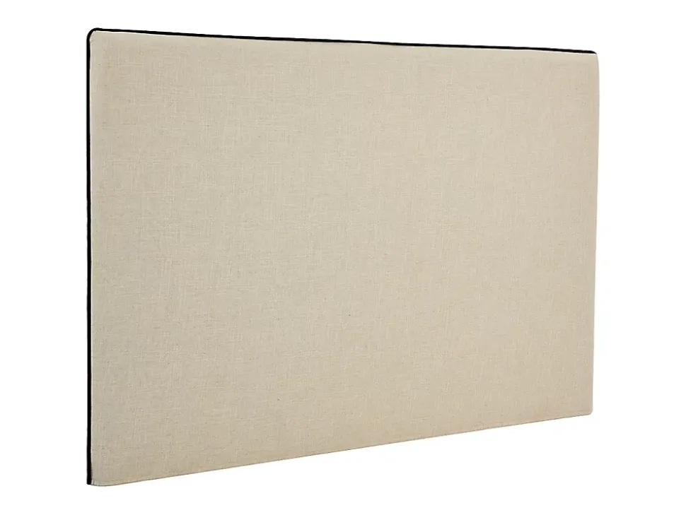 Tête de lit déhoussable 150 cm - Coton et lin - Beige et noir - CHESMA
