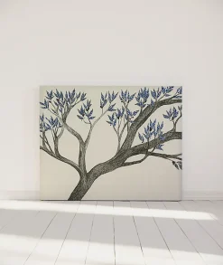 Tête de lit déhoussable Arbre Bleu 140x110 cm