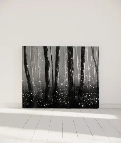 Tête de lit déhoussable Lucioles 140x110 cm Coloris Noir