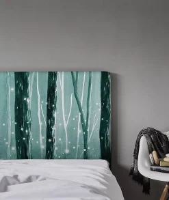 Tête de lit déhoussable Lucioles 180x110 cm Coloris Vert