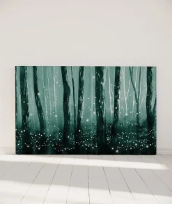 Tête de lit déhoussable Lucioles 180x110 cm Coloris Vert