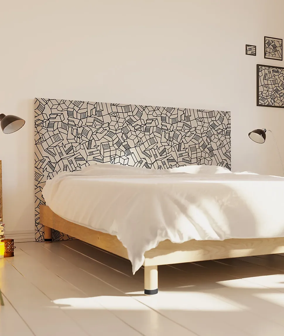 Tête de lit déhoussable Simone 160x110 cm Coloris Blanc