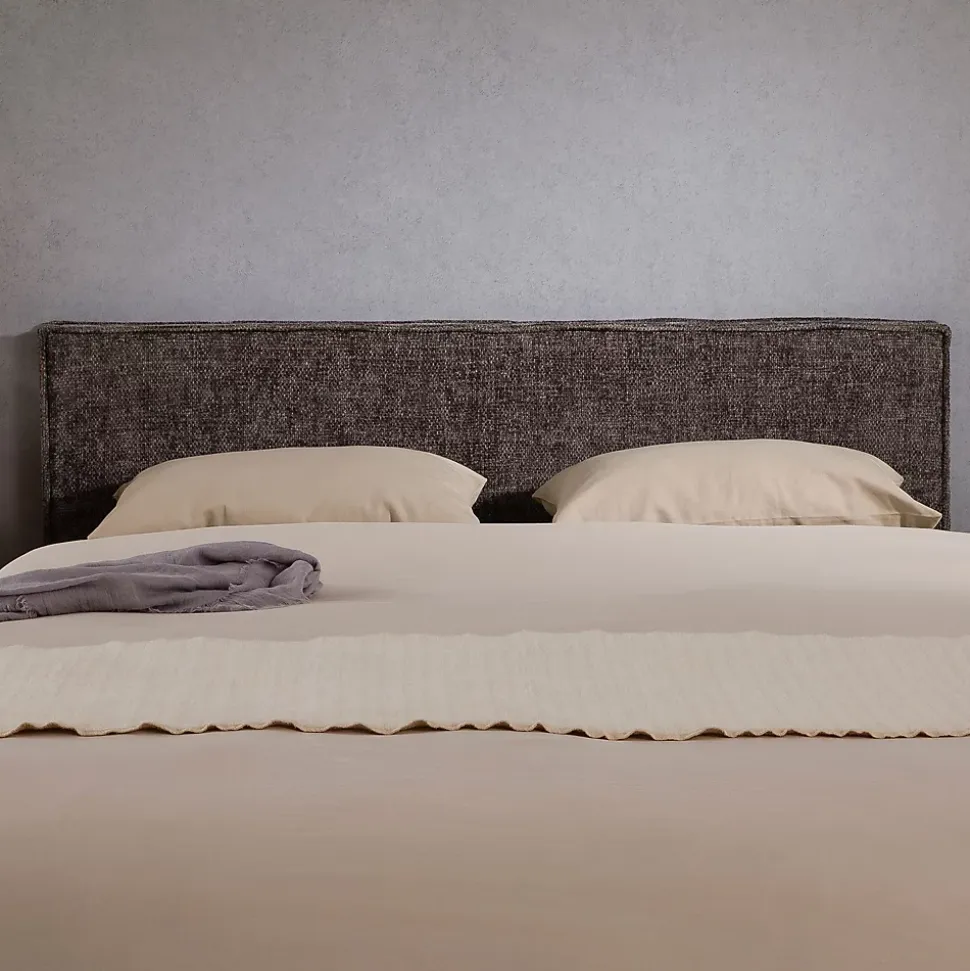 Tête de lit ELOWA 160 sur pieds, en tissu - Gris