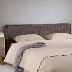 Tête de lit ELOWA 160 sur pieds, en tissu - Gris