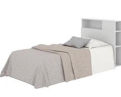 Tête de lit en bois coloris blanc - Longueur 97 x Profondeur 23,5 x Hauteur 95 cm