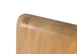 Tête de lit en bois de manguier avec bords demi-ronds
