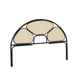 Tête de lit en cannage et rotin noir 160 cm