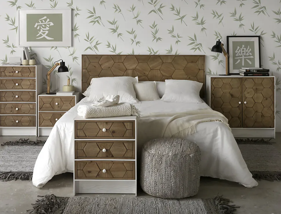 Tête de lit en frêne coloris naturel 110x60 cm