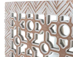 Tête de lit en MDF blanc décapé