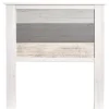 Tête de lit en pin coloris blanc et gris - Longueur 105 x Profondeur 4 x Hauteur 112 cm