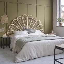 Tête de lit en rotin naturel 180 cm