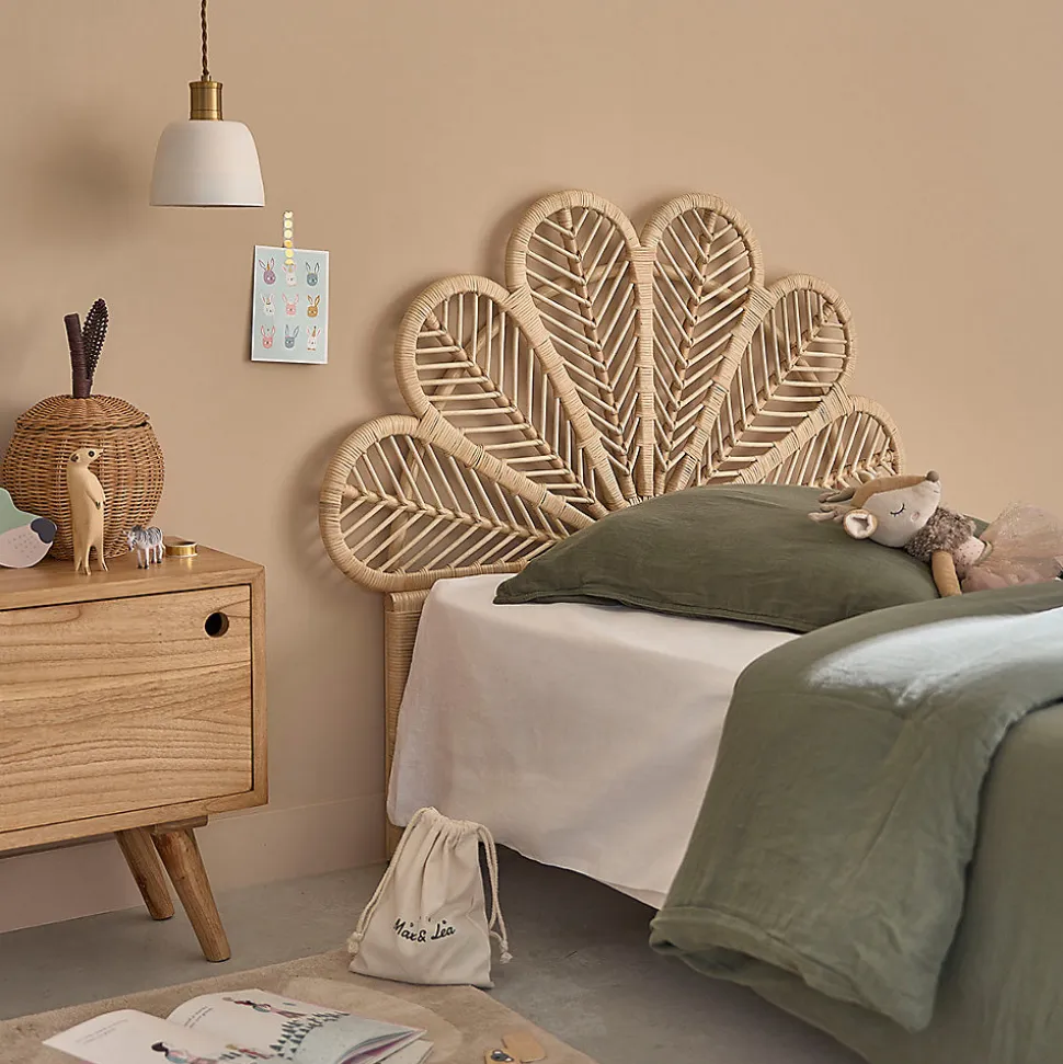 Tête de lit en rotin naturel 90 cm