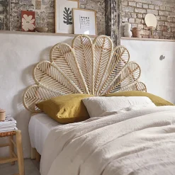 Tête de lit en rotin naturel 140 cm