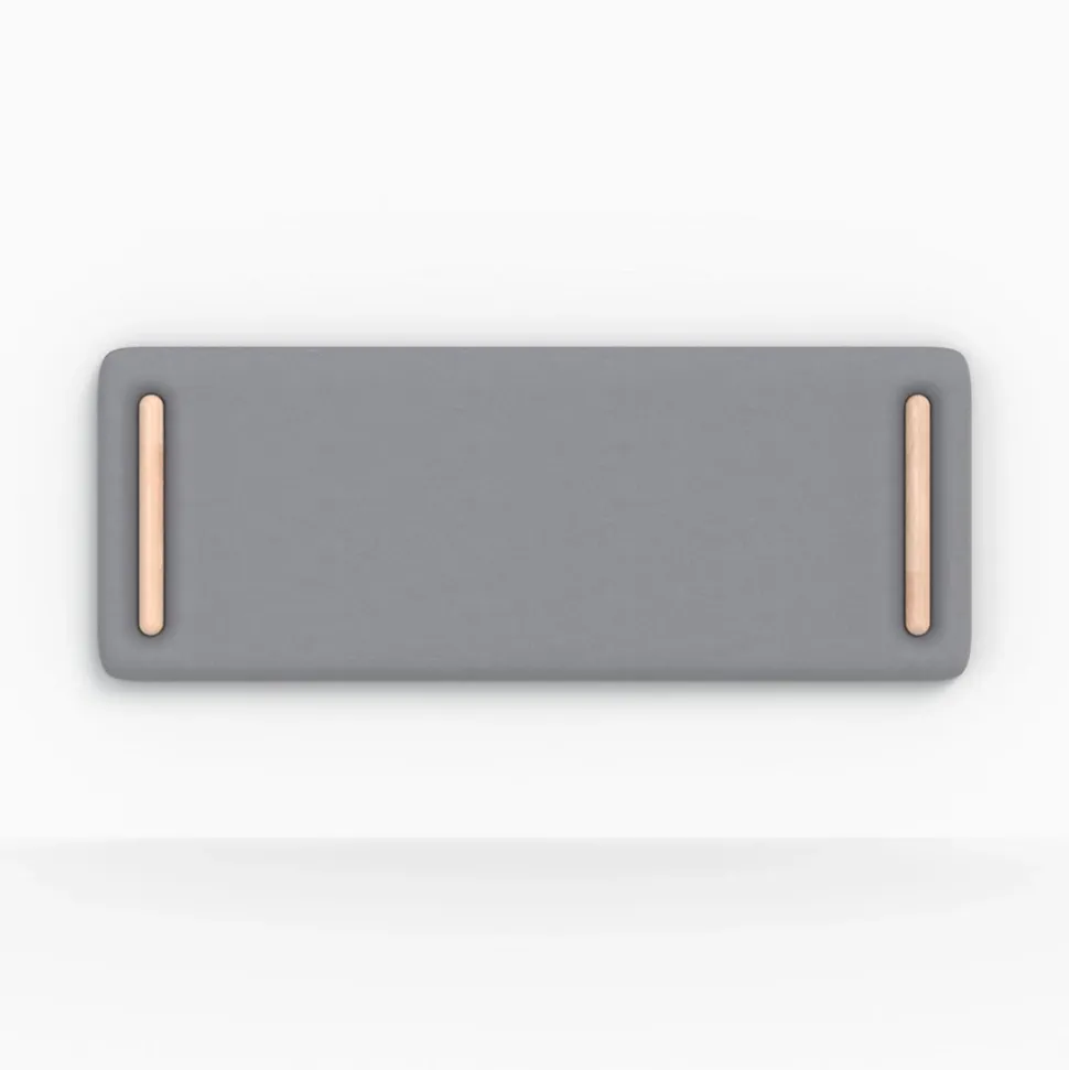 Tête de lit en tissu gris 140 cm - Katia