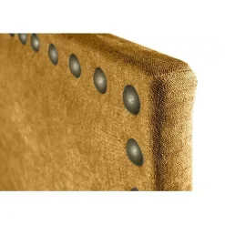 Tête de lit en tissu jaune Lirio 90
