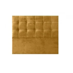 Tête de lit en tissu jaune Iris 90