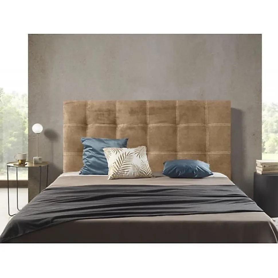 Tête de lit en tissu marron Iris 160